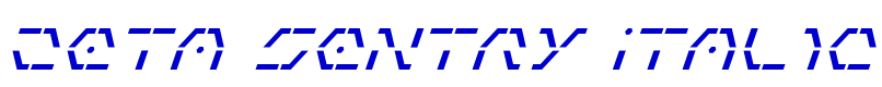 Zeta Sentry Italic шрифт